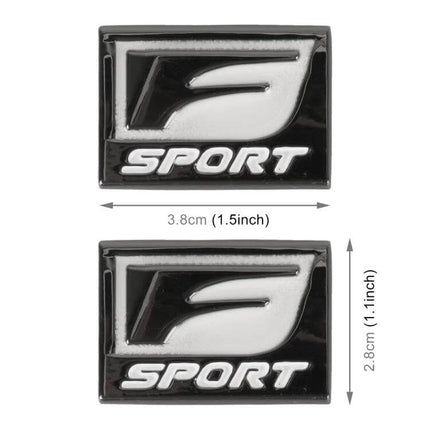 F-Sport Aluminum Alloy Personalized Car Stickers, Type D small black silver F SPORT emblem durable aluminum alloy badge 3.8x2.8cm