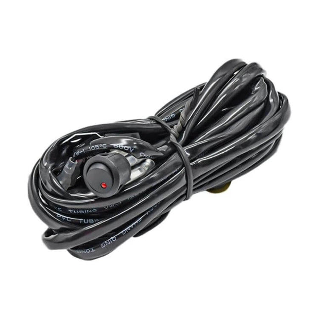 Off Road Vehicle Waterproof Switch Wiring Harness For Lights - waterproof 16AWG relay kit with adhesive key switch for single 9–16V work light up to 300W