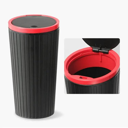 Car Armrest Box Trash Can With Lid For Front Console Storage