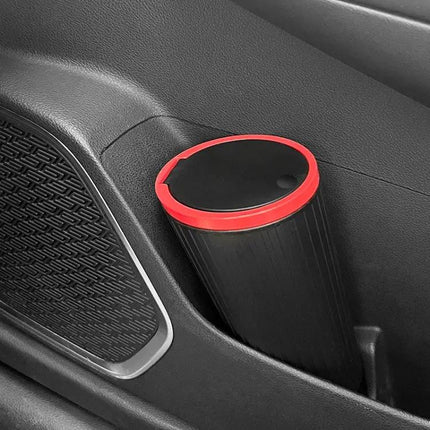 Car Armrest Box Trash Can With Lid For Front Console Storage