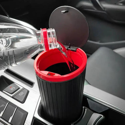 Car Armrest Box Trash Can With Lid For Front Console Storage