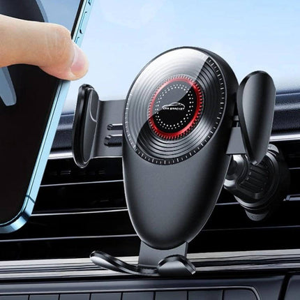 Universal Car Phone Holder With Auto Clamp For 4.7 To 7.2 Inch Phones - gravity grip vent mount with four-corner silicone support for secure hands-free use