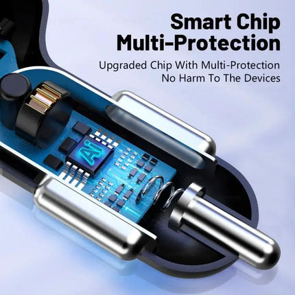 Car Charger With Digital Display Voltmeter For On The Go Use