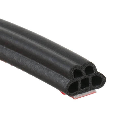 5 Meter Long Rubber Seal Strip for Car Door Protection — close-up black foam car door weatherstrip with adhesive backing, 5m length option