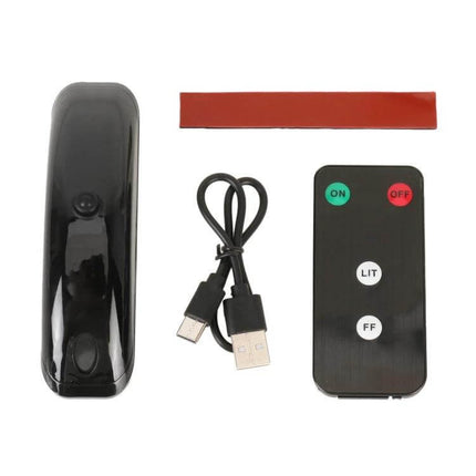 Car Warning Light Dual Flash For Rain And Fog Driving - ABS beacon with remote, USB cable and adhesive strip for car or motorcycle safety