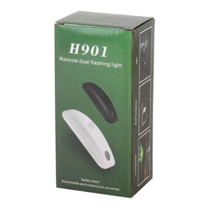 Car Warning Light Dual Flash For Rain And Fog Driving - H901 ABS remote dual flashing safety beacon for cars, motorcycles and camping