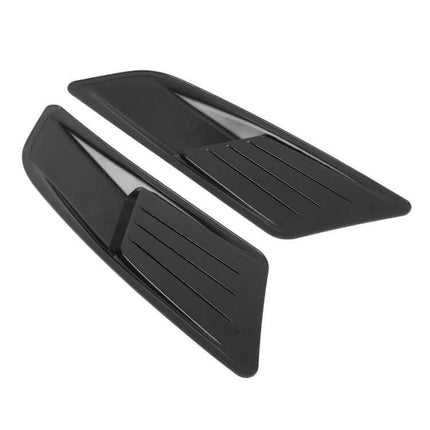 Black Car Hood and Fender Vent Decorative Stickers - black ABS decorative hood and fender vent stickers for heat absorption and exterior styling