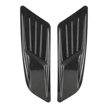 Carbon Fiber Decorative Stickers for Car Hood and Fenders - pair of black carbon fiber textured hood and fender protective decals