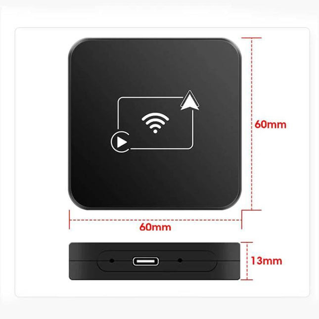 Car Intelligent AI Box Wireless Android Auto Adapter compact 60mm x 60mm x 13mm wireless dongle for maps music and hands-free phone