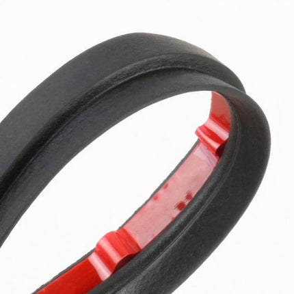 Universal Z Type 5m Rubber Seal Strip for Car Doors - close-up of black flexible adhesive door seal strip loop