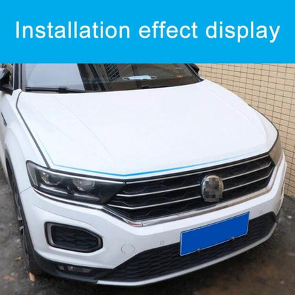Universal Z Type 5m Rubber Seal Strip for Car Doors installed along car door and hood edge to reduce drafts and noise, adhesive flexible seal (installation display)