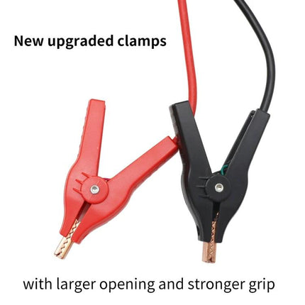 Reliable Tool for Everyday Vehicle Battery Checks - red and black upgraded clamps with larger opening and stronger grip for 12V battery testing