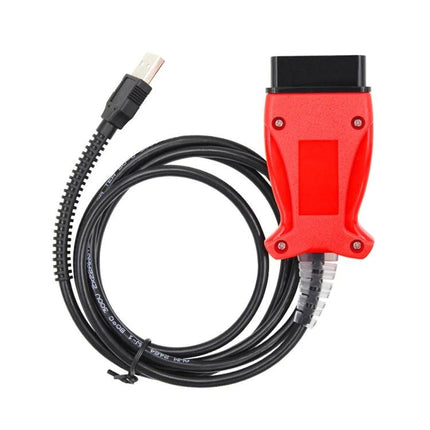 Ford Vehicle Diagnostic Tool for Daily Car Maintenance - red OBD2 connector with USB cable for reading fault codes and basic vehicle diagnostics