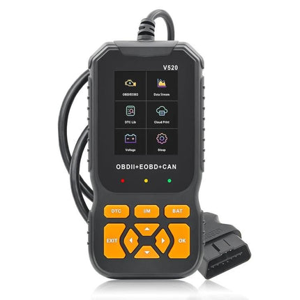 Essential Gadget for Monitoring Your Car's Health on the Go - handheld OBDII diagnostic scanner plugged into car OBD port