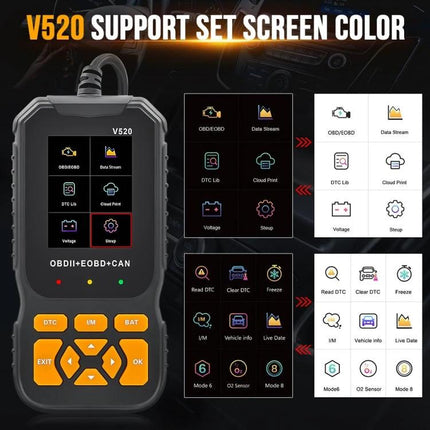 Essential Gadget for Monitoring Your Car's Health on the Go - compact OBDII diagnostic scanner plugged into dashboard showing data stream and fault codes