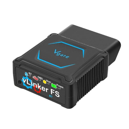 Handy Device for Routine Car Checks During Daily Commutes Bluetooth OBD adapter plugged into car port, smartphone diagnostics on commute