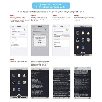 Handy Device for Routine Car Checks During Daily Commutes Bluetooth OBD adapter app setup screenshots