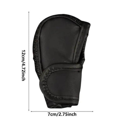 Universal Gear Shift Knob Cover Ice Silk For Cars Everyday Use - black PU outer shell with ice silk lining, 12x7cm universal fit, lightweight protective cover