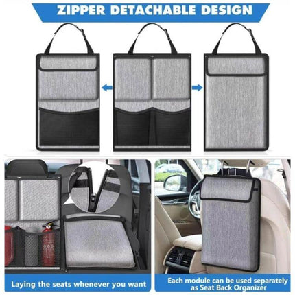 Car Trunk Hanging Storage Bag Oxford Cloth Organizer hanging trunk storage with detachable zipper design and partitioned compartments