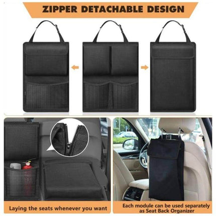 Car Trunk Hanging Storage Bag Oxford Cloth Organizer hanging trunk organizer with detachable zipper design and partitioned compartments