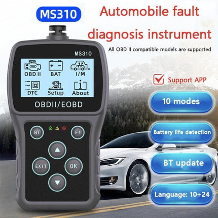 Reliable Device for Daily Car Battery Health Monitoring MS310 OBDII battery life detection handheld diagnostic tool for weekly car checks