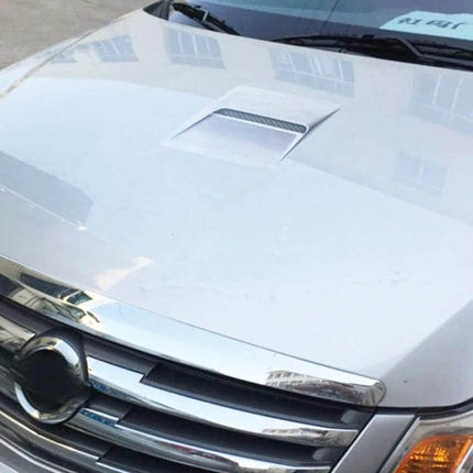 Self-Adhesive Fake Vent Decorative Sticker for Cars applied to white truck hood for subtle vent-style accent