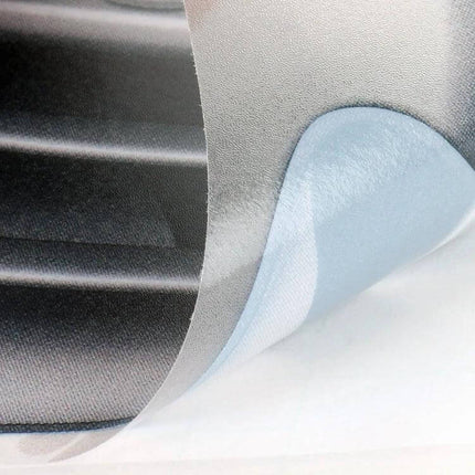 Adhesive Fake Vent Decorative Stickers for Car Surfaces shown peeled adhesive backing and textured vent-look decal ready for application
