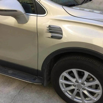 Adhesive Fake Vent Decorative Stickers for Car Surfaces applied to SUV front fender showing modern vent look