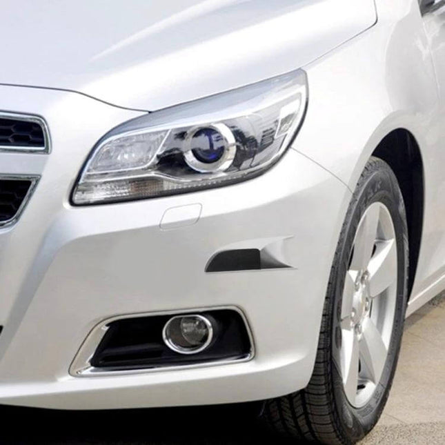 Self-Adhesive Fake Vent Stickers for Car Body Decoration on silver sedan bumper showing PVC adhesive vent accent
