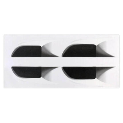 Self-Adhesive Fake Vent Stickers for Car Body Decoration - black PVC adhesive vent decals on backing sheet for quick car styling