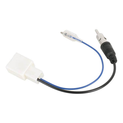 Toyota Radio Antenna Adapter Cable, 30cm Direct Plug In - white plug and coaxial antenna lead for aftermarket head unit