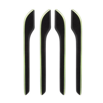 Luminous Car Door Handle Sticker Set Four Piece For Cars - glow-in-the-dark black PU self-adhesive 4-piece door handle protectors
