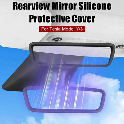 Tesla Model 3/Y Rearview Mirror Silicone Protective Cover | Syndmart