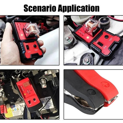 CNBJ-707 Relay Tester for Everyday Car Maintenance showing handheld tester connected to car battery and relay during diagnostic checks