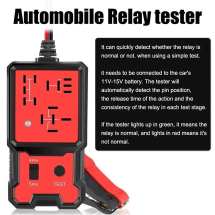 CNBJ-707 Relay Tester for Everyday Car Maintenance compact 4-pin 5-pin automotive relay tester with battery clips