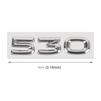 Custom Metal Car Number 530 Stickers for Vehicle Decoration - chrome metal 8cm self-adhesive car number badge