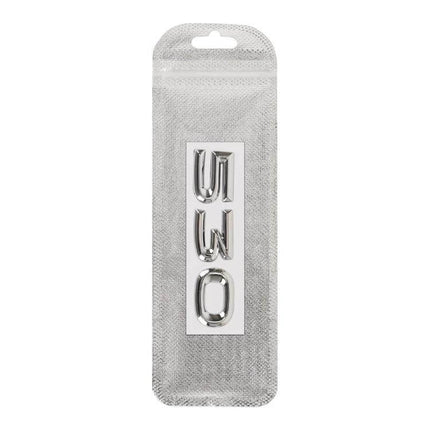 Custom Metal Car Number 530 Stickers for Vehicle Decoration - chrome metal adhesive number 530 in retail packaging
