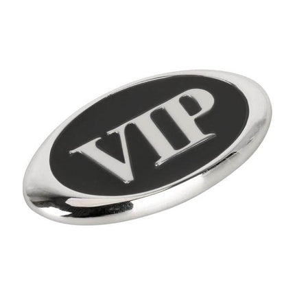 Stylish Oval Metal Personalized Decorative Car Stickers silver oval VIP metal badge for car bumper or door accent