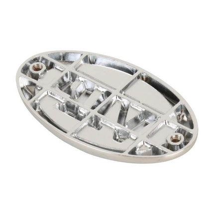 Stylish Oval Metal Personalized Decorative Car Stickers - chrome oval metal personalized car decal, screws mountable accent for bumpers and doors