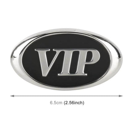 Stylish Oval Metal Personalized Decorative Car Stickers VIP oval metal badge 6.5cm decorative car sticker personalized accent