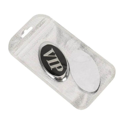 Stylish Oval Metal Personalized Decorative Car Stickers - chrome VIP oval badge set for bumper or door