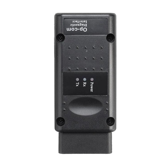 OPCOM Diagnostic Tool for Routine Car Maintenance Checks - compact OBD-II scanner device with LED indicators for home troubleshooting