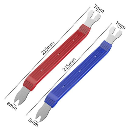 Handy Short Screwdriver for Home Car Door Panel Tasks - stainless steel short pry screwdriver set with 7mm and 8mm forked ends, 215mm handles