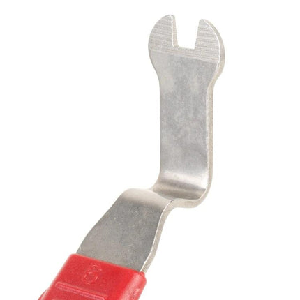 Reliable Tool for Everyday Car Door Panel Removal Tasks - metal prying hook with red handle for safe interior panel removal
