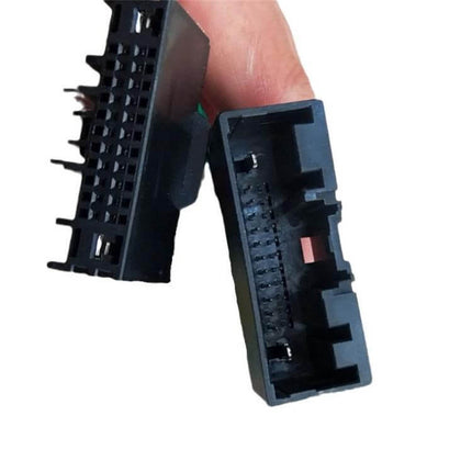 Subwoofer Line Output Harness For Ford Focus Plug-and-Play showing RCA harness connectors and plug-and-play adapter for 2011–2018 Ford radios