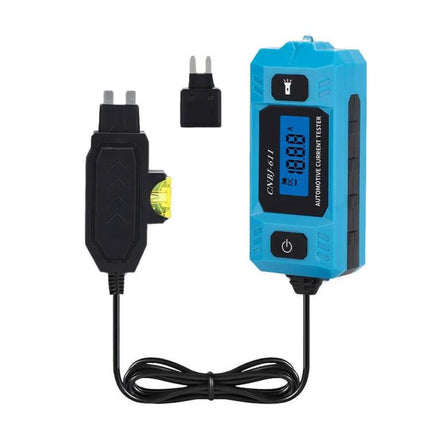 A CNBJ Tool for Routine Car Fuse Checks and Travel Maintenance - blue automotive fuse current tester with clamp and display