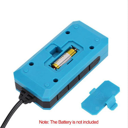 A CNBJ Tool for Routine Car Fuse Checks and Travel Maintenance blue handheld fuse current tester with battery compartment visible