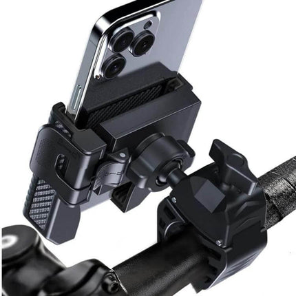 Phone Holder for Bicycle and Scooter, Carbon Fiber Texture