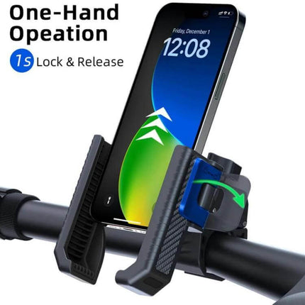 Phone Holder for Bicycle and Scooter, Carbon Fiber Texture