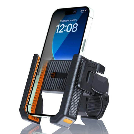 Phone Holder for Bicycle and Scooter, Carbon Fiber Texture